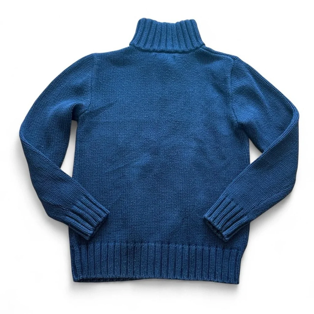 Polo Ralph‎ Lauren Kids’ Navy Blue American Flag 1/4 Sweater Size Medium